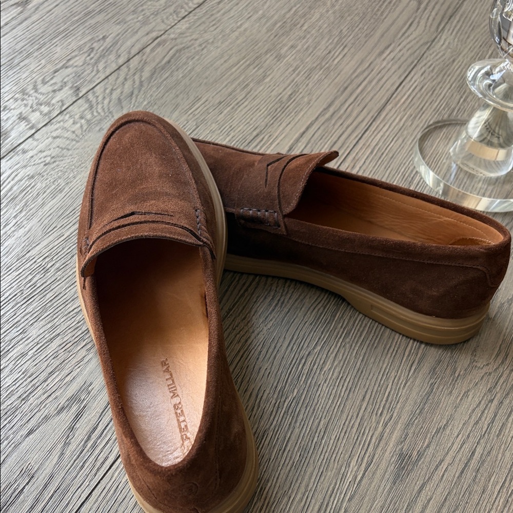 Peter Millar Chocolate Suede Loafers